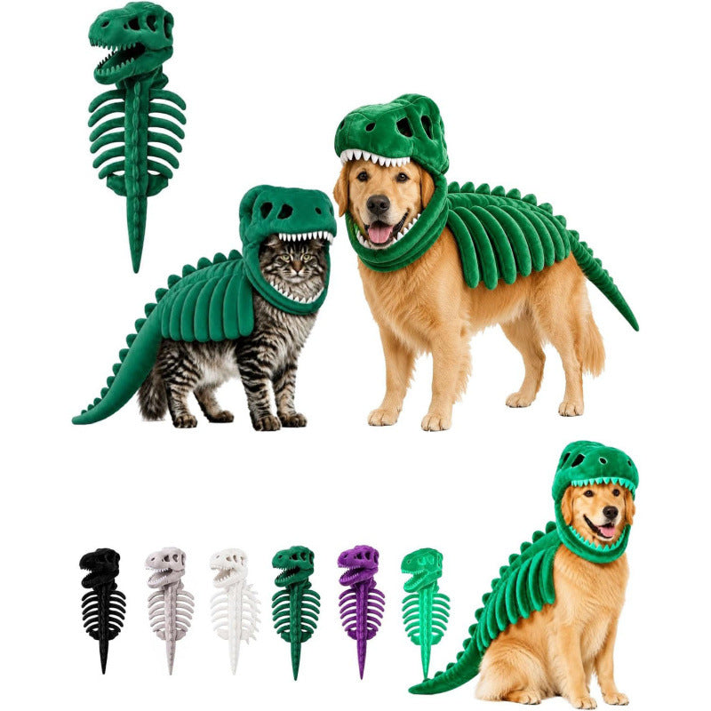 Dinosaur Skeleton Plush Pet Costume