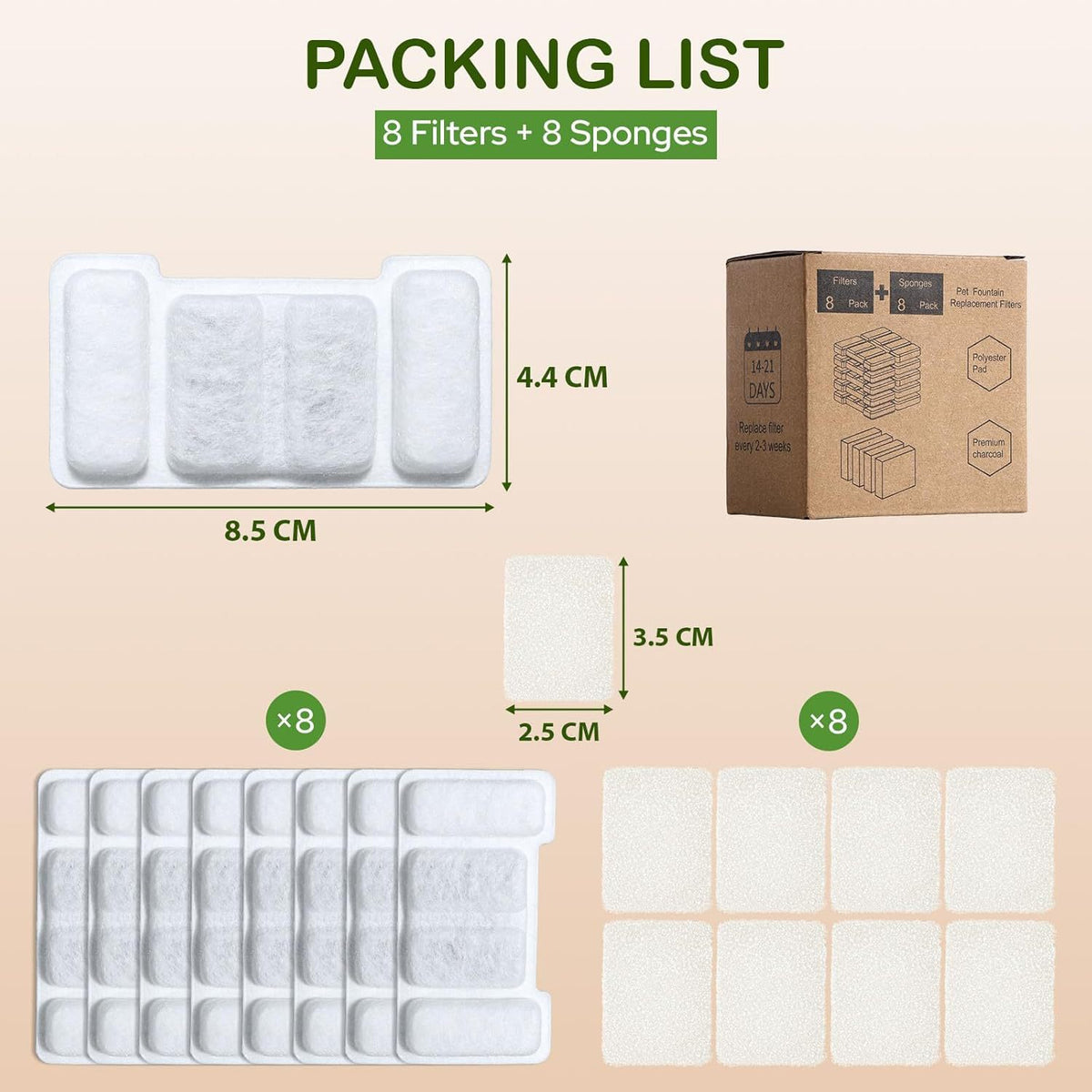 Pet Water Fountain Replacement Filter Cartridge