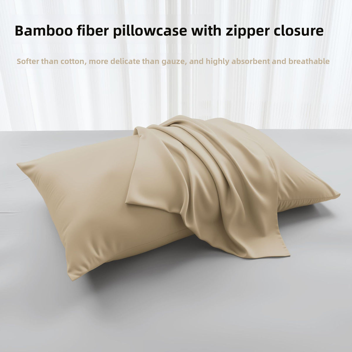 Bamboo fiber pillowcase cold solid color pillowcase
