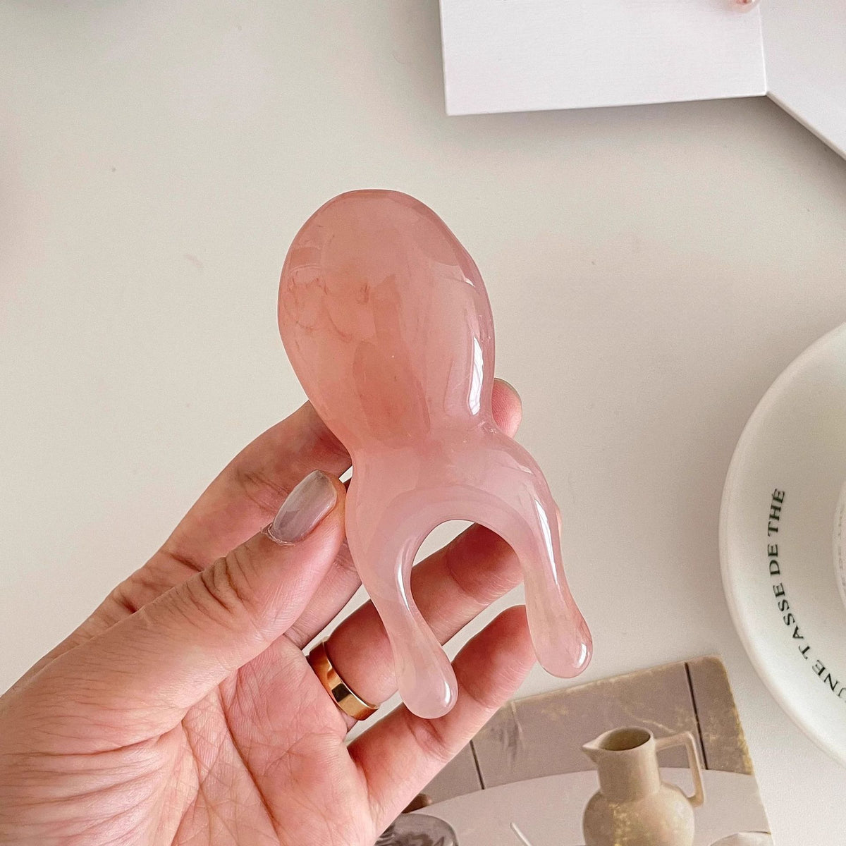 Facial Gua Sha Scraping Stick, Meridian Brush, Octopus Head Massage Comb