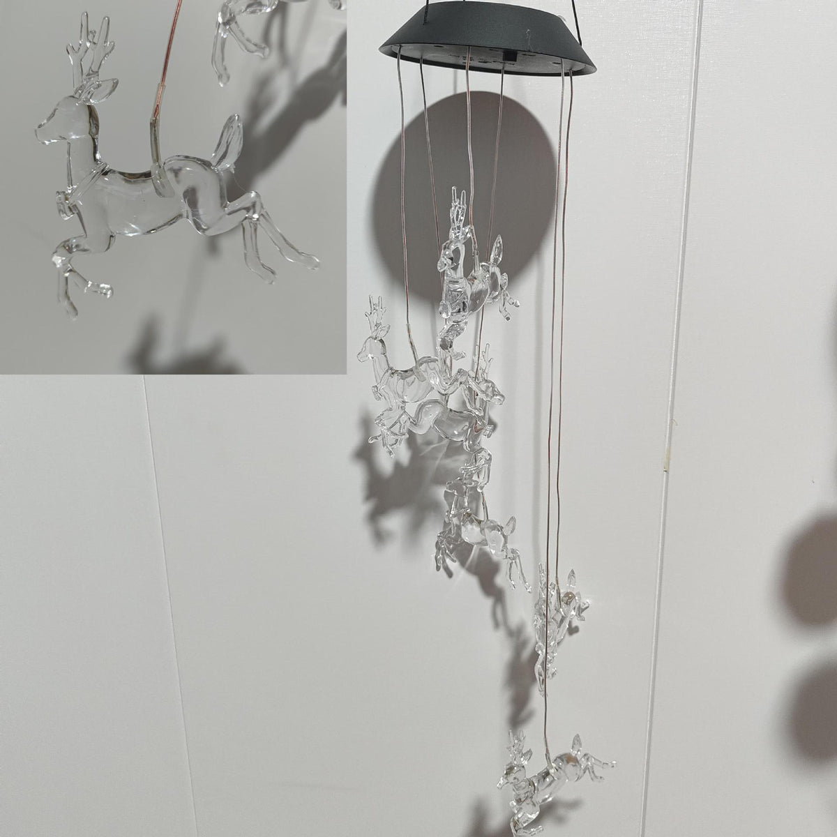 Solar butterfly wind chime lamp