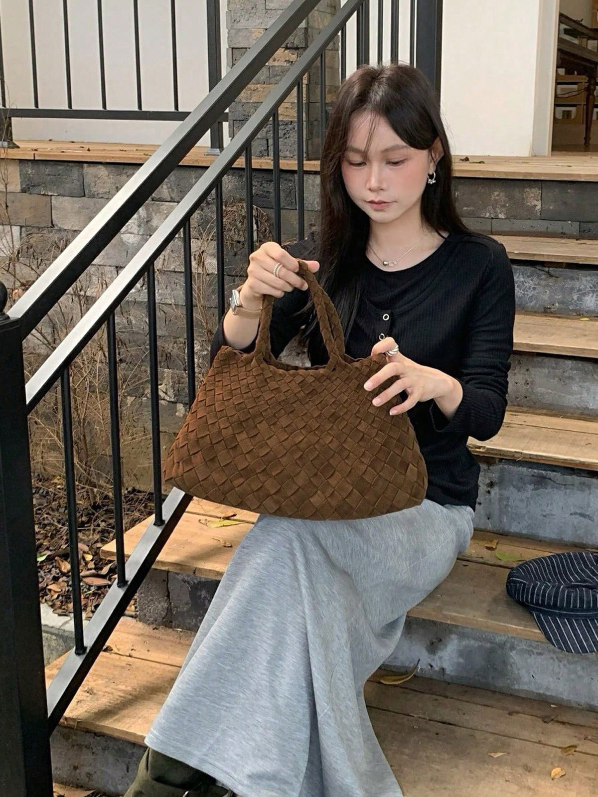 Woven Basket Handbag