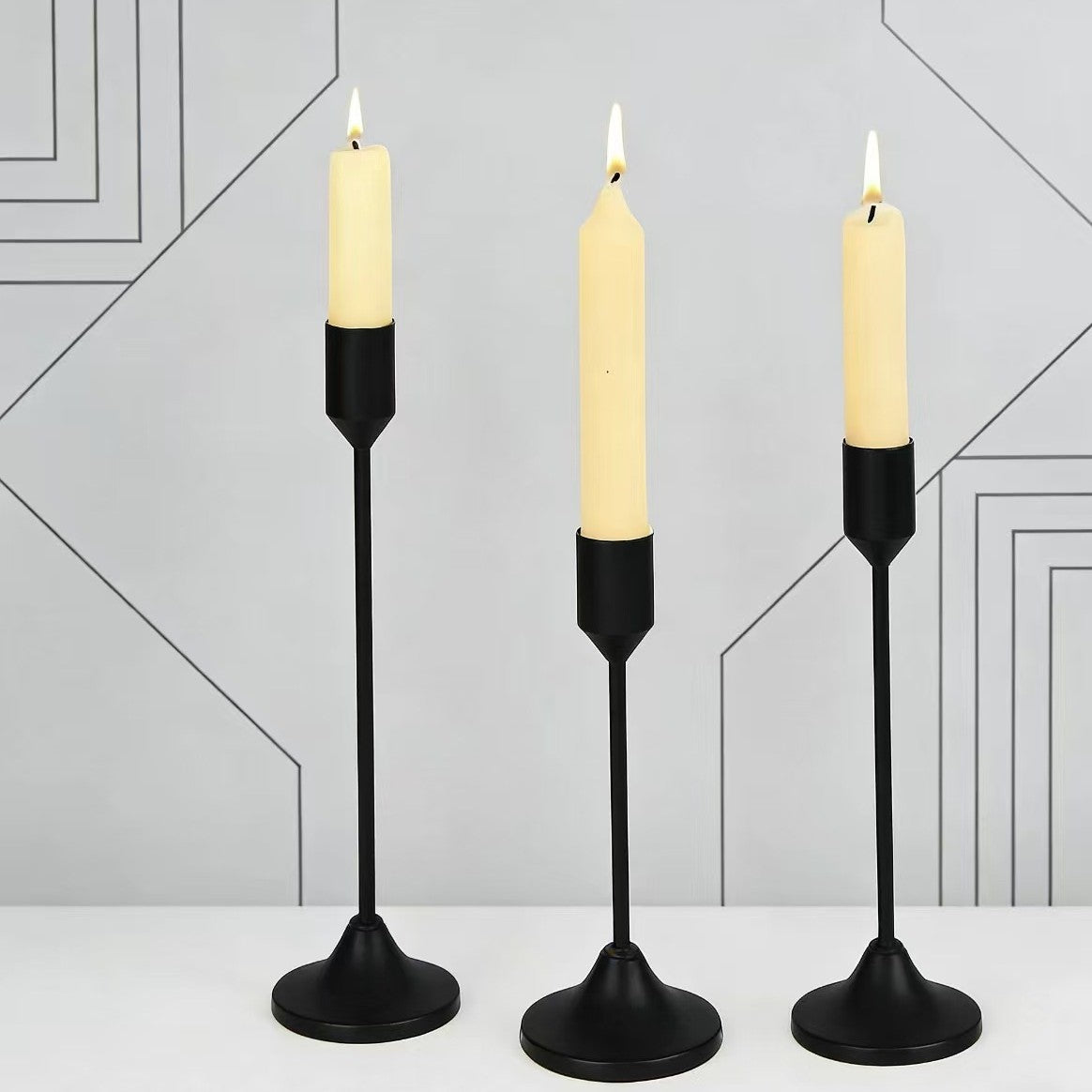 European-style metal candle holder