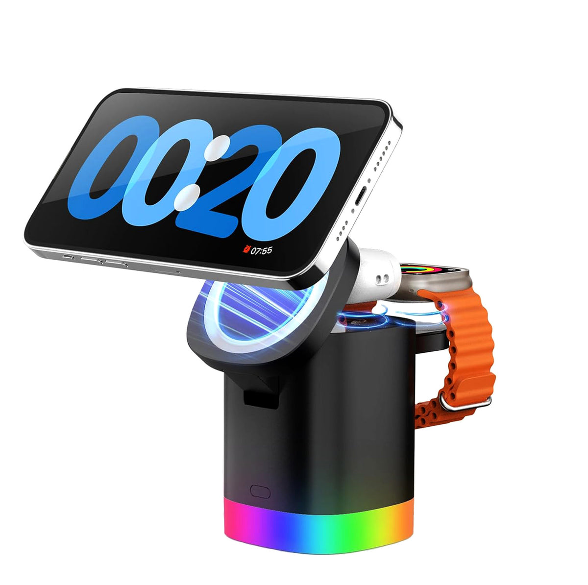 Wireless Charging Dock for Phone, Watch and Earbuds