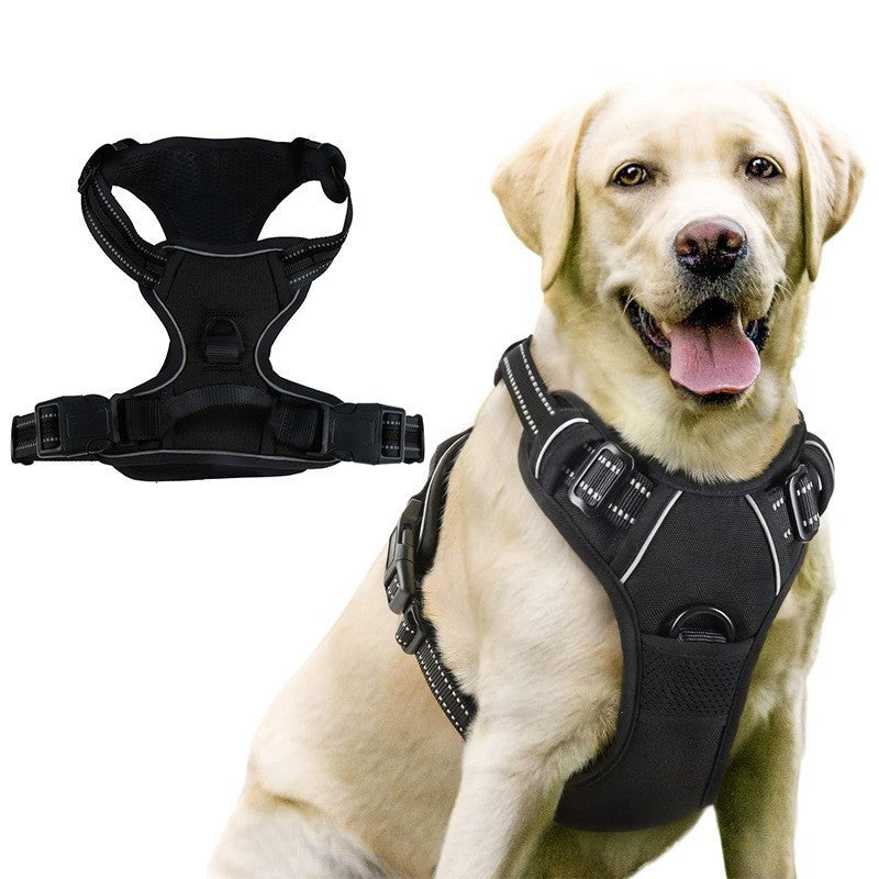 Reflective Vest-Style Pet Harness with Leash