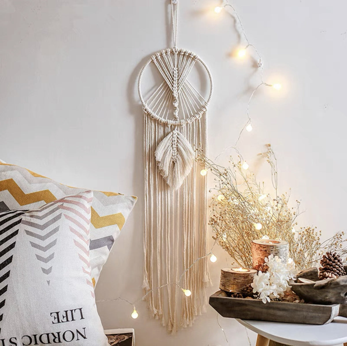 Woven tapestry dreamcatcher