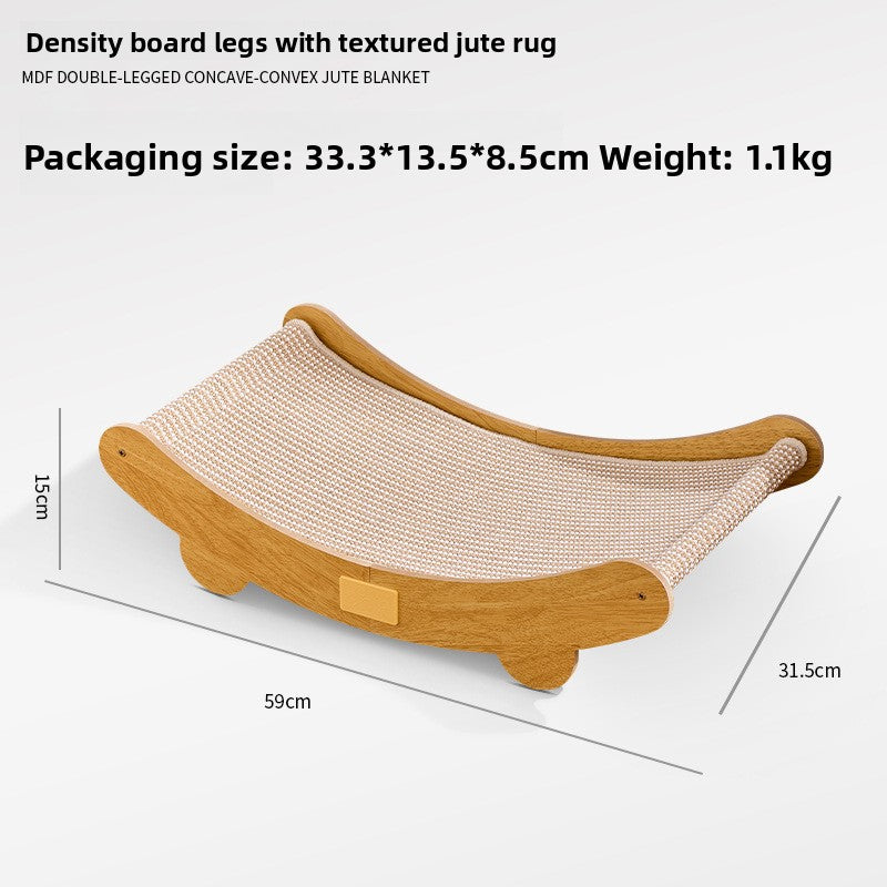 Solid Wood Sisal Cat Scratching Pad