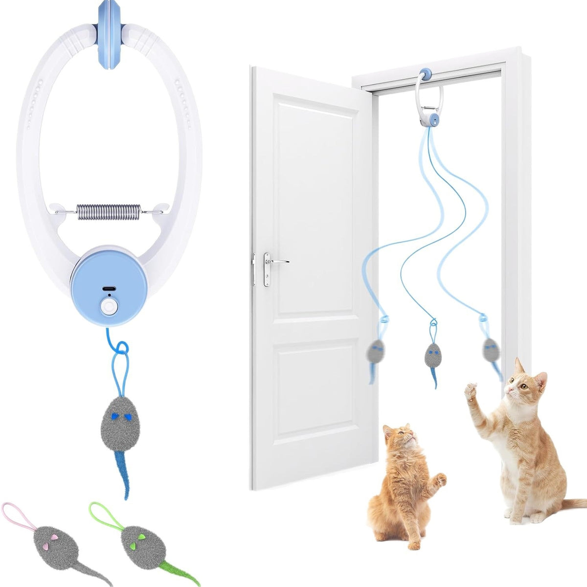 Automatic Bouncing Cat Teaser Wand