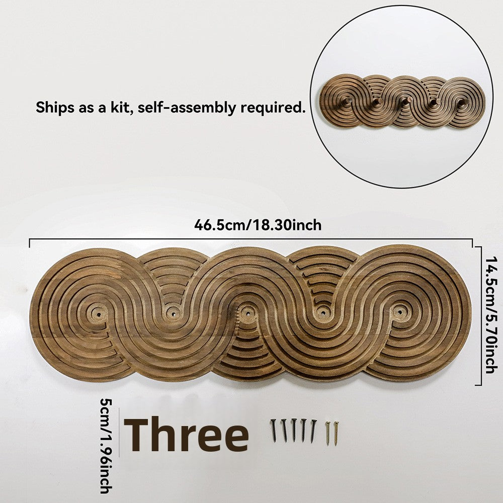 Bohemian Spiral Wood Wall Hanging Decor