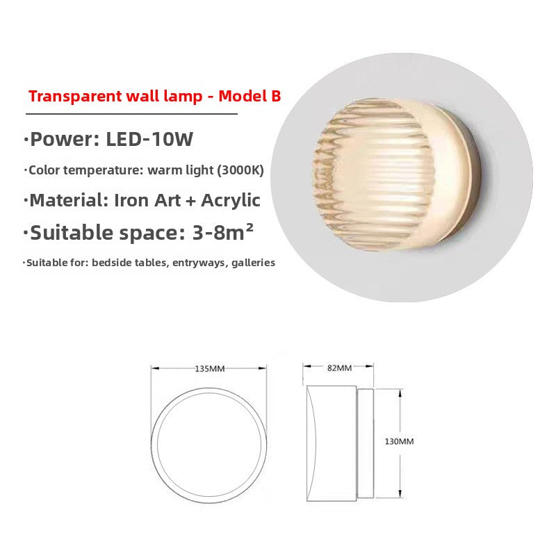 Modern minimalist LED wall lamp