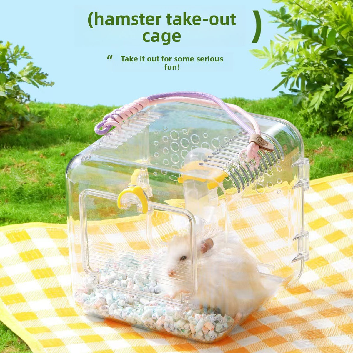 Hamster Travel Cage with Water Bottle