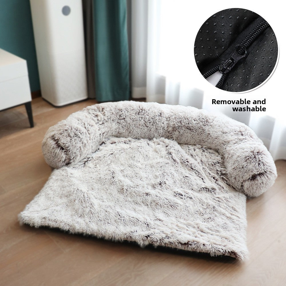 Fuzzy Pet Blanket Bed for Dogs and Cats