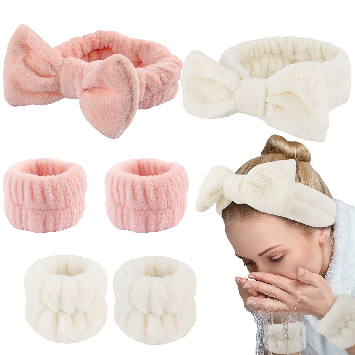 Women's Waterproof Headband and Wrist Band Set