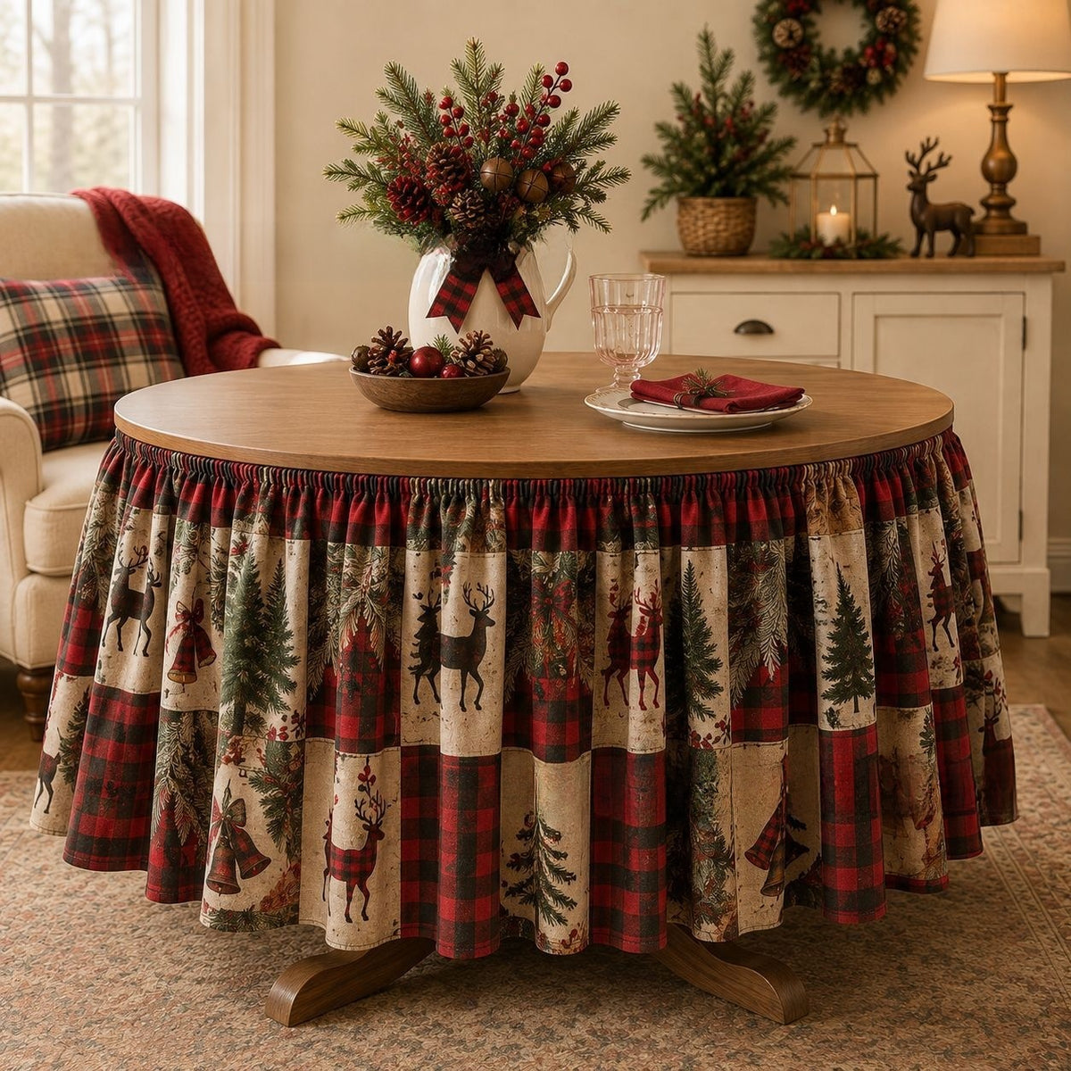 Christmas table skirt