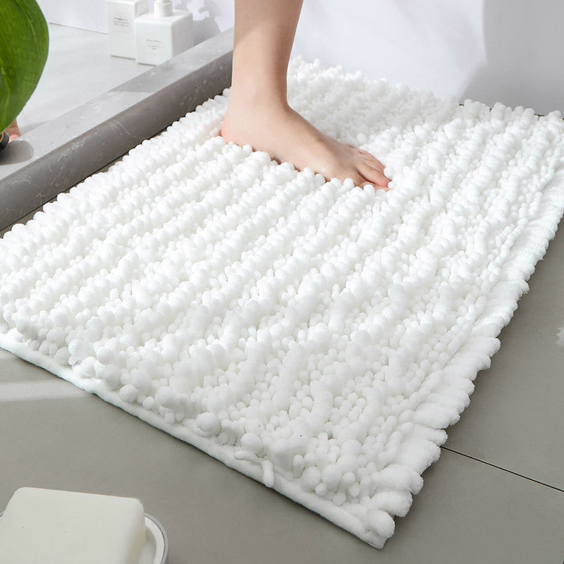 Thick Absorbent Chenille Bath Mat Non Slip Long Pile Home Floor Rug Machine Washable
