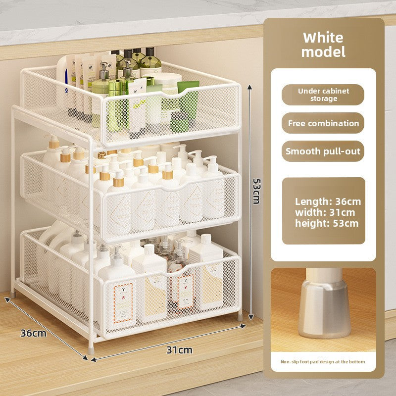 Bathroom sink shelf