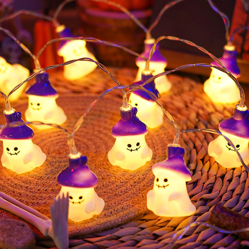 Halloween LED Light String with Pumpkin and Ghost for Outdoor Holiday Decoration