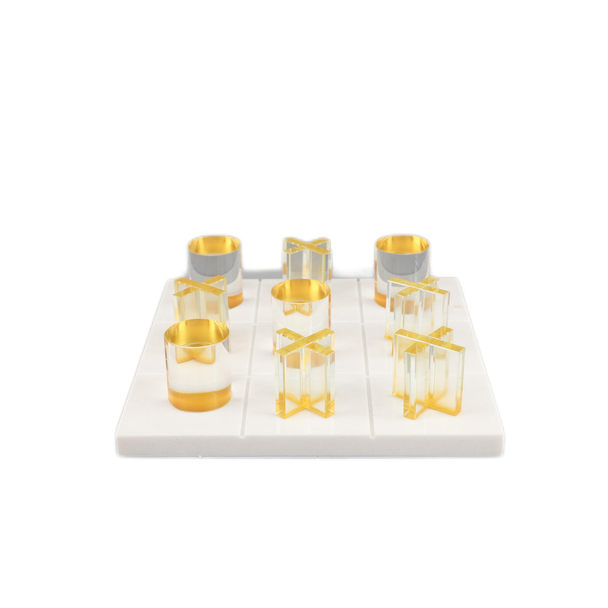 Modern Marble Crystal Chessboard Decor