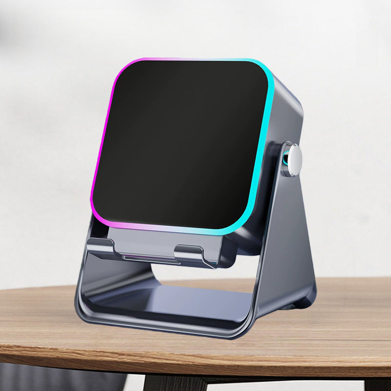 Portable 360 Degree Rotating Bluetooth 5.3 Speaker, USB Rechargeable Wireless Desktop Stereo System