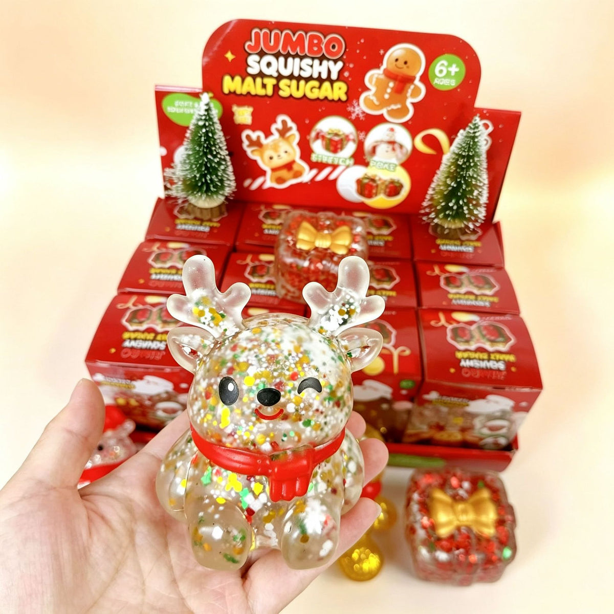 Christmas Themed Slow Rising TPR Squeeze Stress Relief Toy