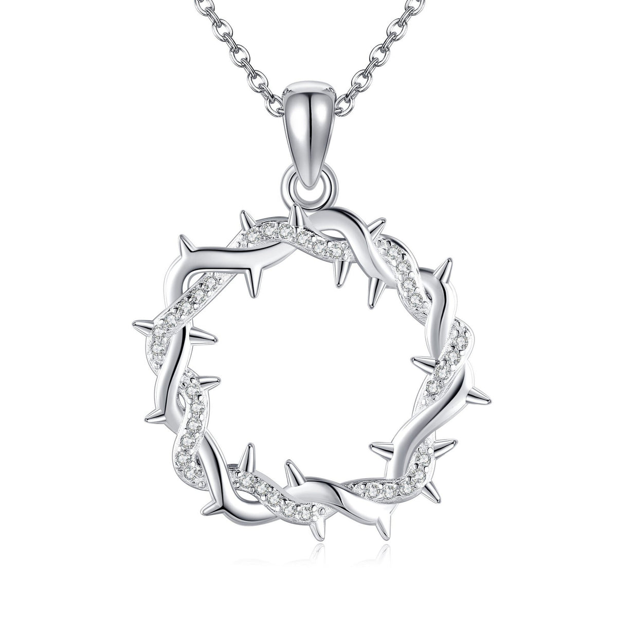 Zircon Thorn Ring Necklace