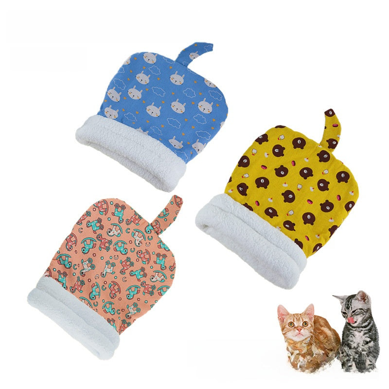Plush Semi-Enclosed Warm Pet Sleeping Bag for Cats