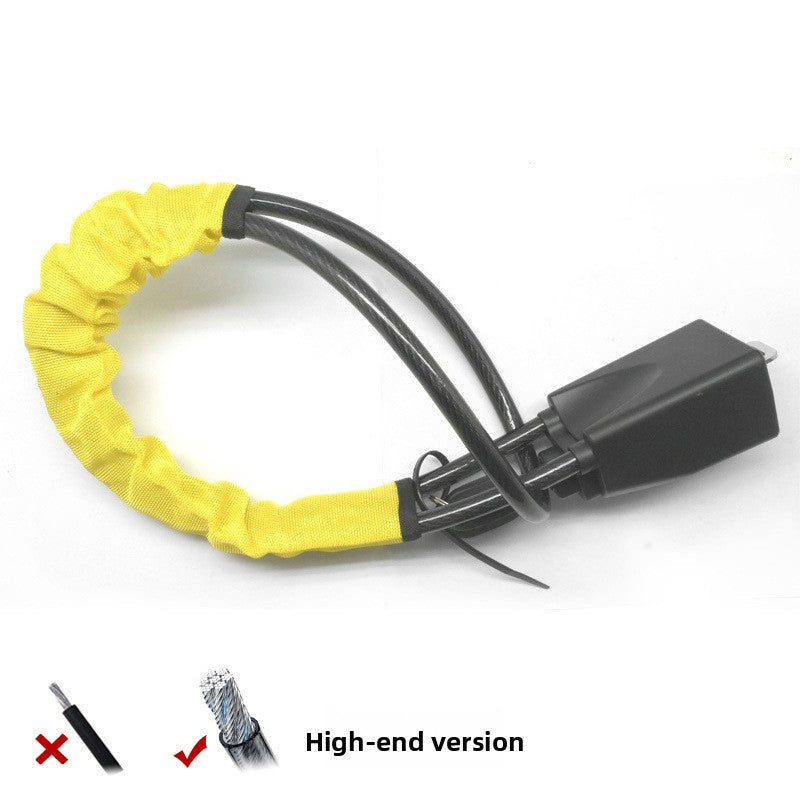 Retractable Steel Cable Car Steering Wheel Lock