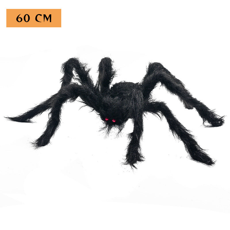 Realistic Halloween Spider and Web Decor Set