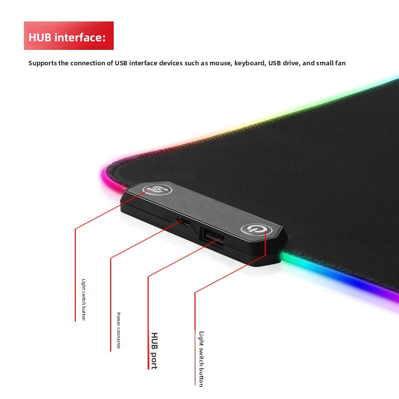 RGB Illuminated Gaming Mouse Pad