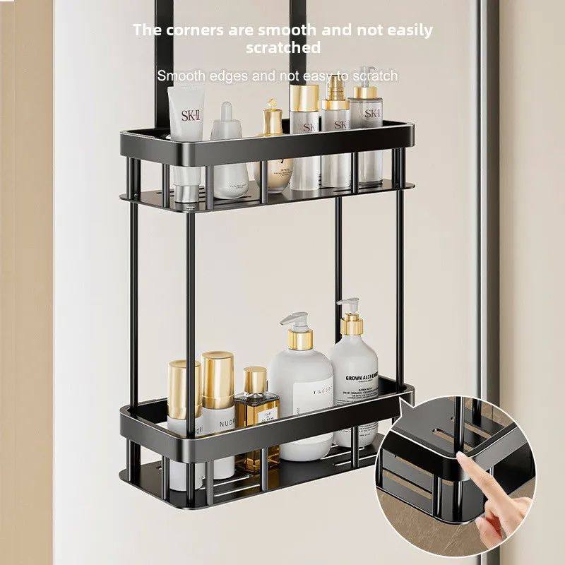 No-Drill Shower Door Storage Basket