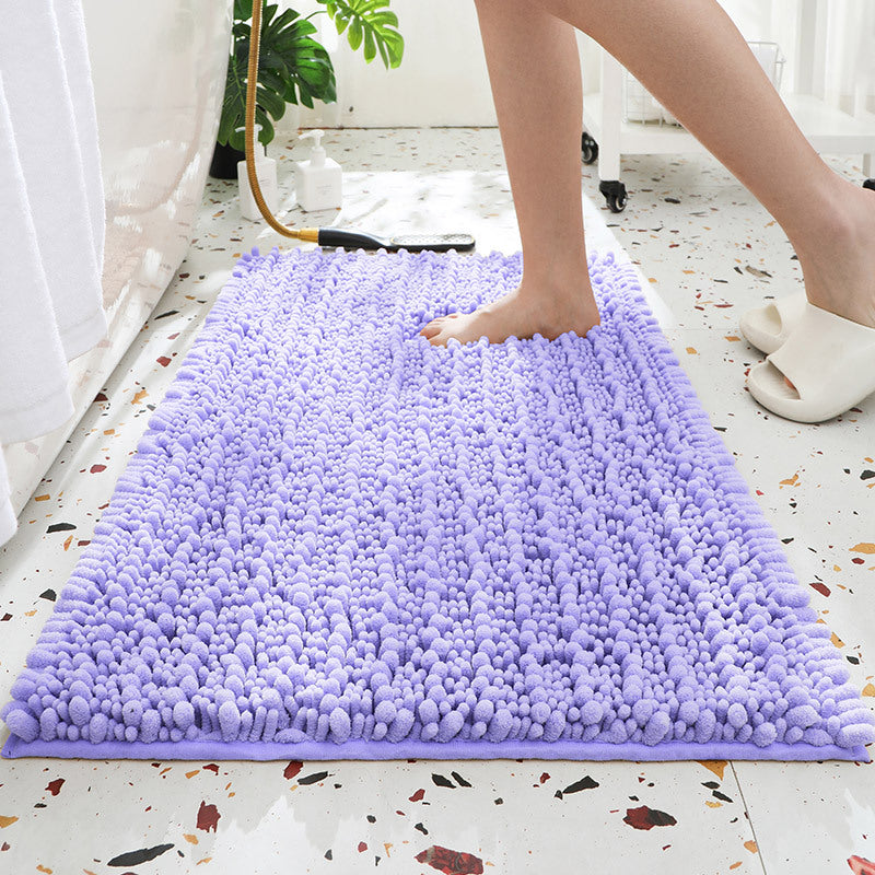 Thick Absorbent Chenille Bath Mat Non Slip Long Pile Home Floor Rug Machine Washable