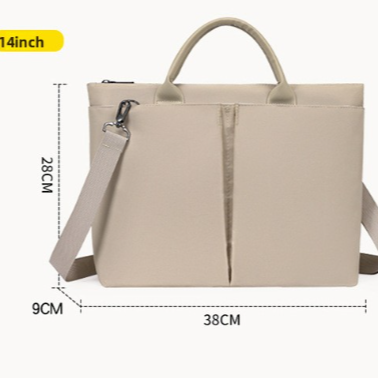 Women's Thin Laptop Bag Large Capacity Waterproof Document Briefcase