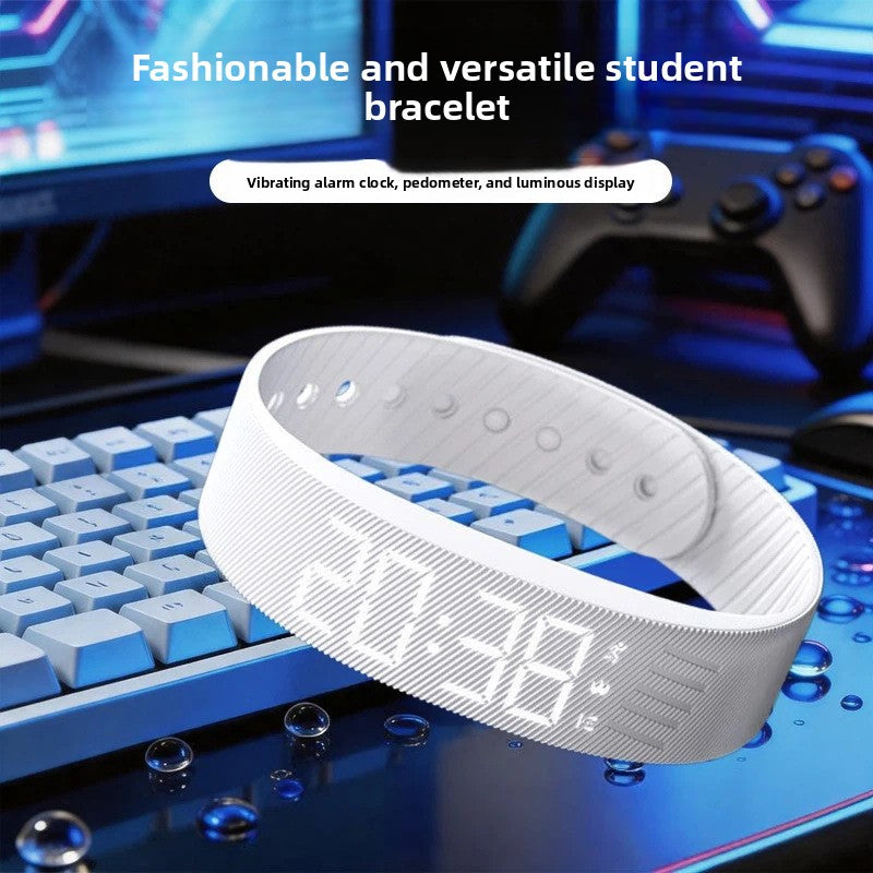 Vibrating Alarm Pedometer Smart Bracelet USB Rechargeable Digital Wristband