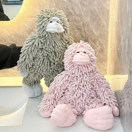 Cute 3D Chenille Doll Hand-Wiping Ball Super Absorbent Hanging Towel for Kitchen Bathroom