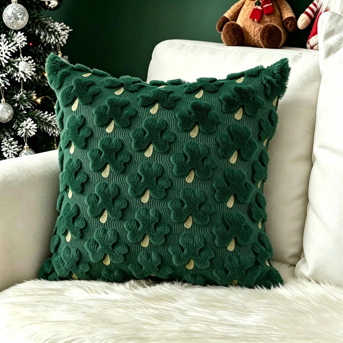 Christmas Themed Retro Cushion Cover