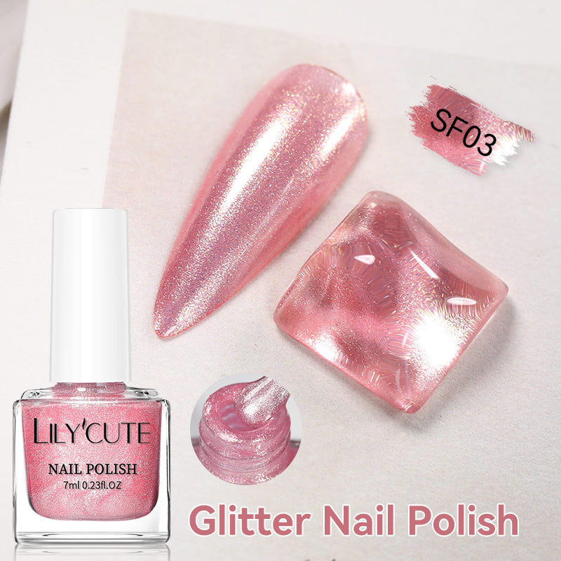 Quick-Dry Metallic High-Color Nail Polish Set 7ml Low Odor Nail Art Lacquer