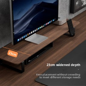 Wooden Monitor Riser with Storage Drawer