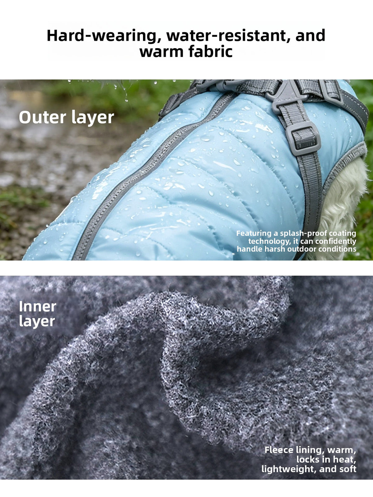 Small and medium-sized dog coats with added insulation for warmth