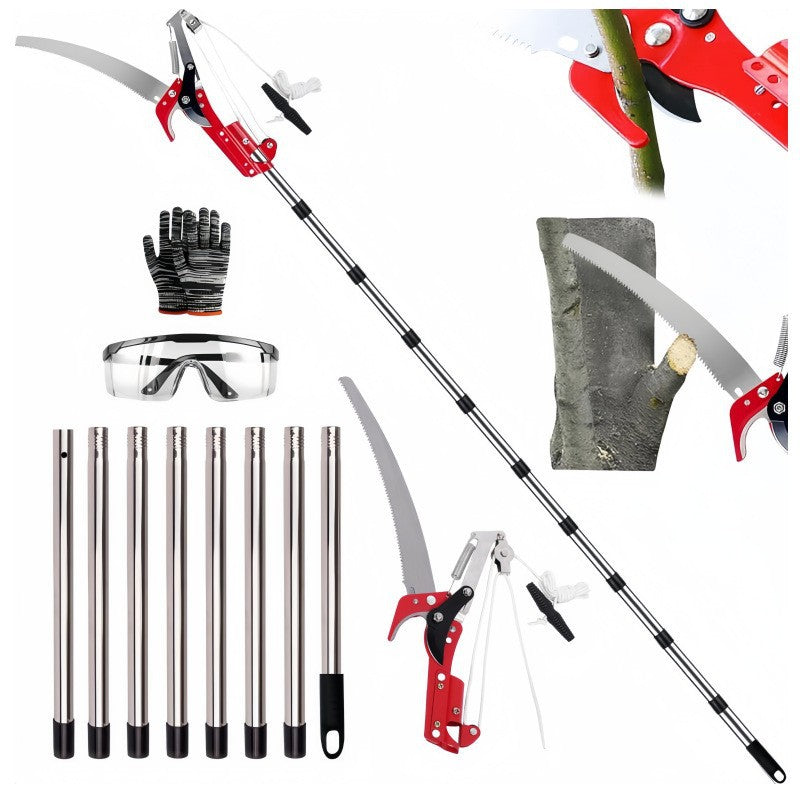 Adjustable Length Garden Pruning Shears with Saw