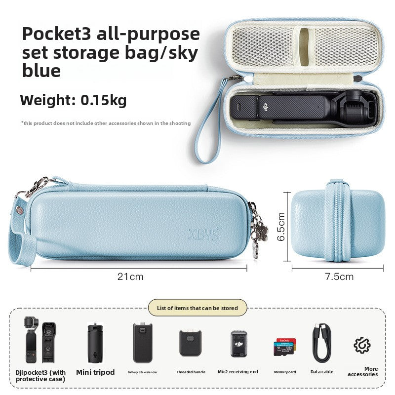 Hard-shell storage case for handheld gimbal action camera