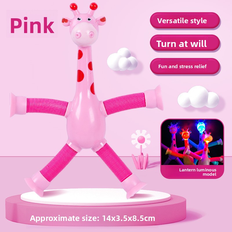 Suction Cup Telescopic Giraffe Robot Toy