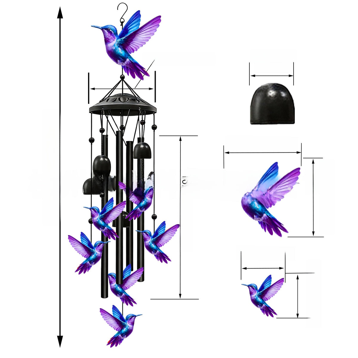 Hummingbird Metal Wind Chime