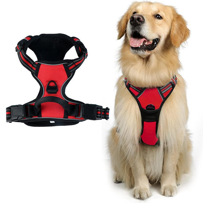 Reflective Vest-Style Pet Harness with Leash