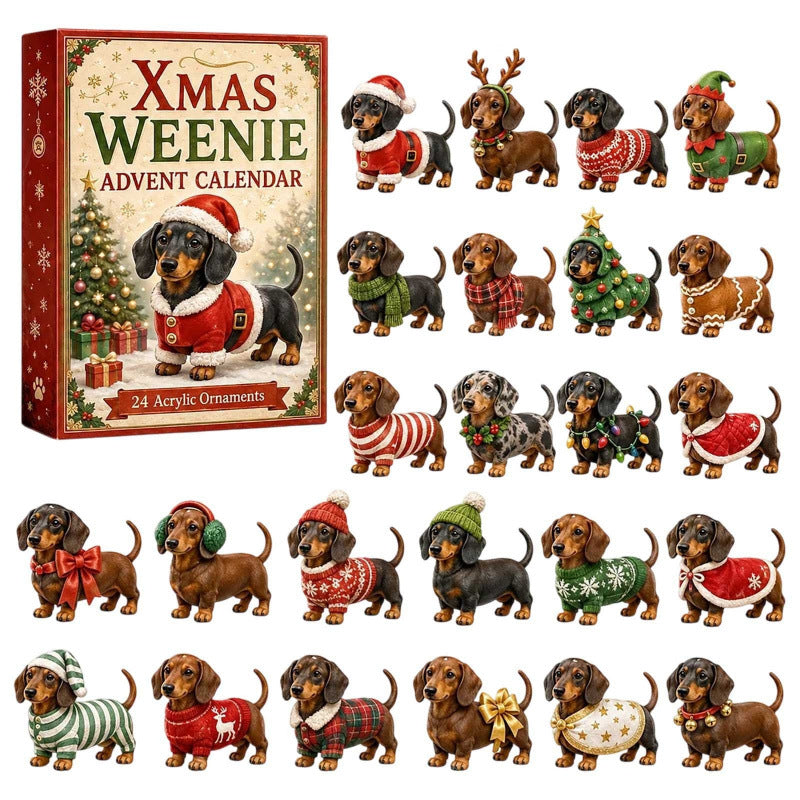 Christmas Countdown Calendar Blind Box Decoration Set