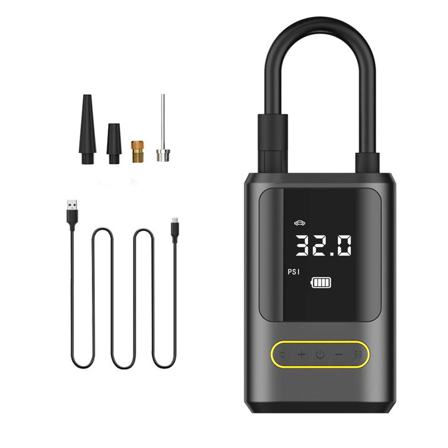 Portable vehicle-mounted tire inflator