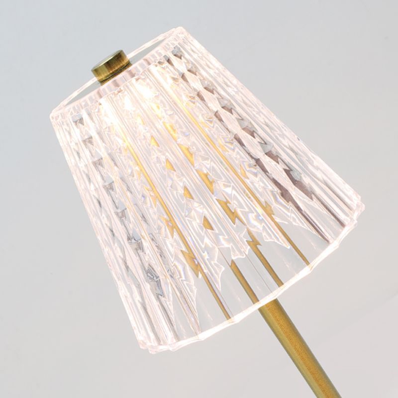 Crystal Touch Table Lamp Rechargeable 3-Color Night Light for Bedroom
