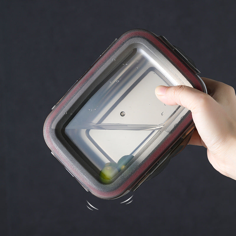 304 stainless steel food container with leak-proof lid