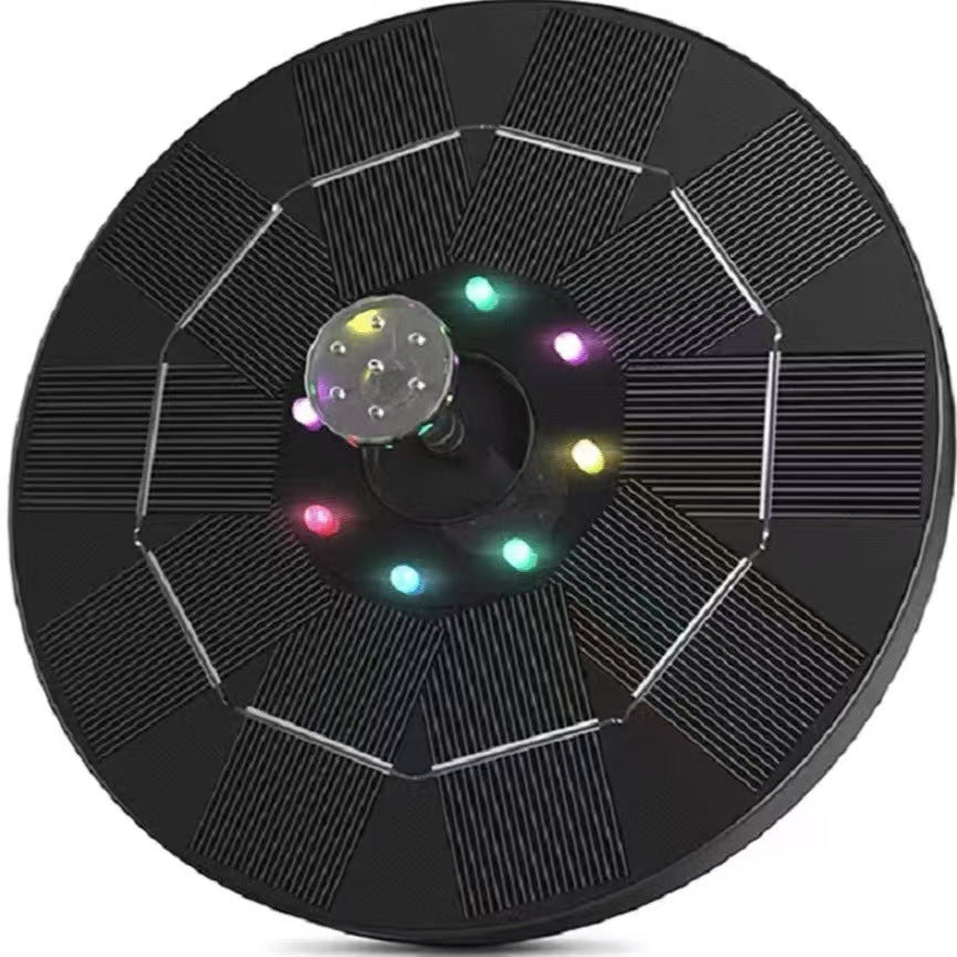 Solar Powered Floating Fountain with LED Lights