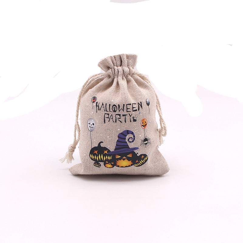 Halloween Cotton Drawstring Gift Bag