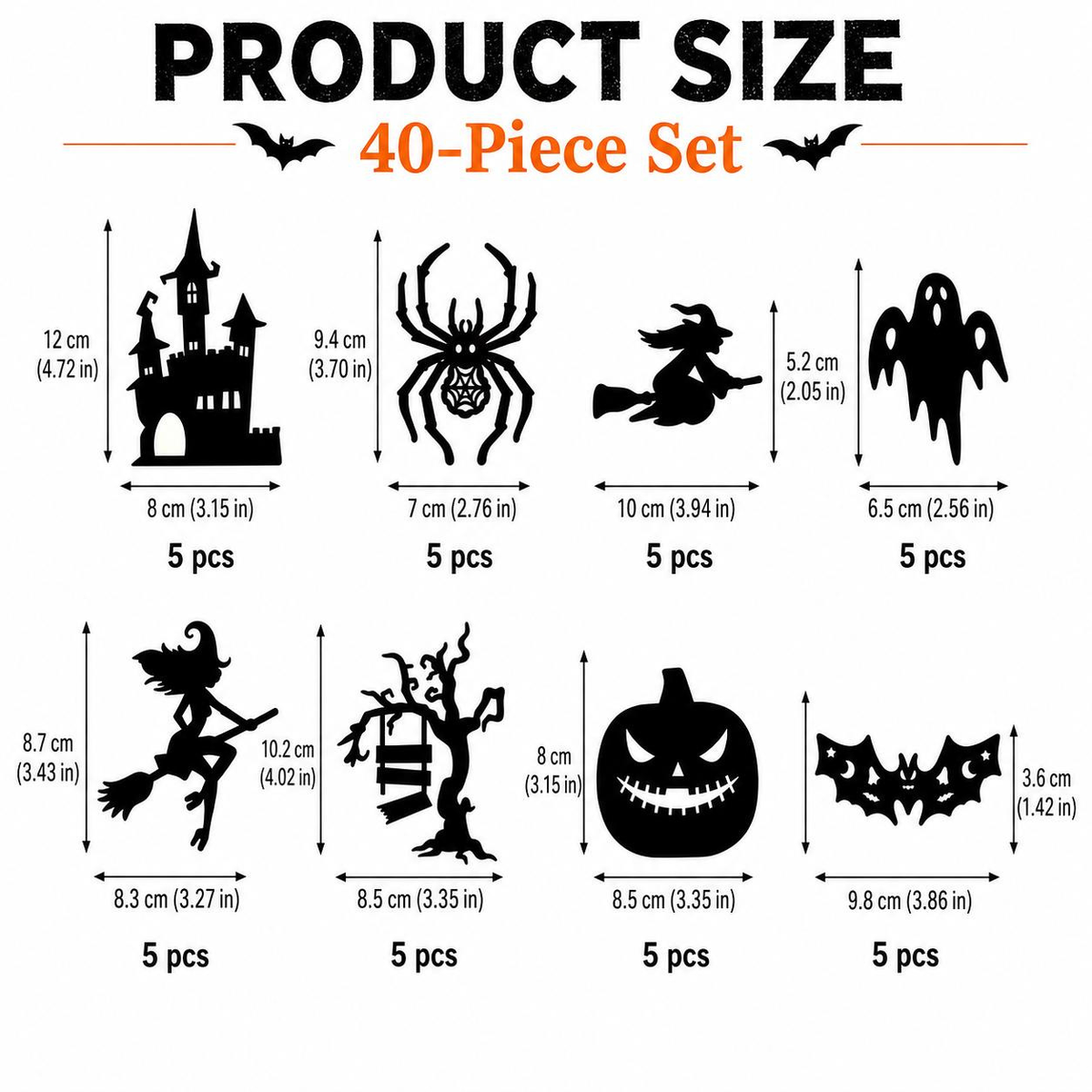 Halloween LED Flashing Bat Wall Stickers